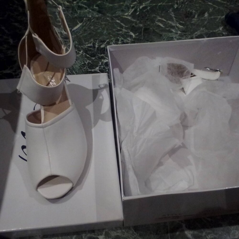 White Double Ankle Strap